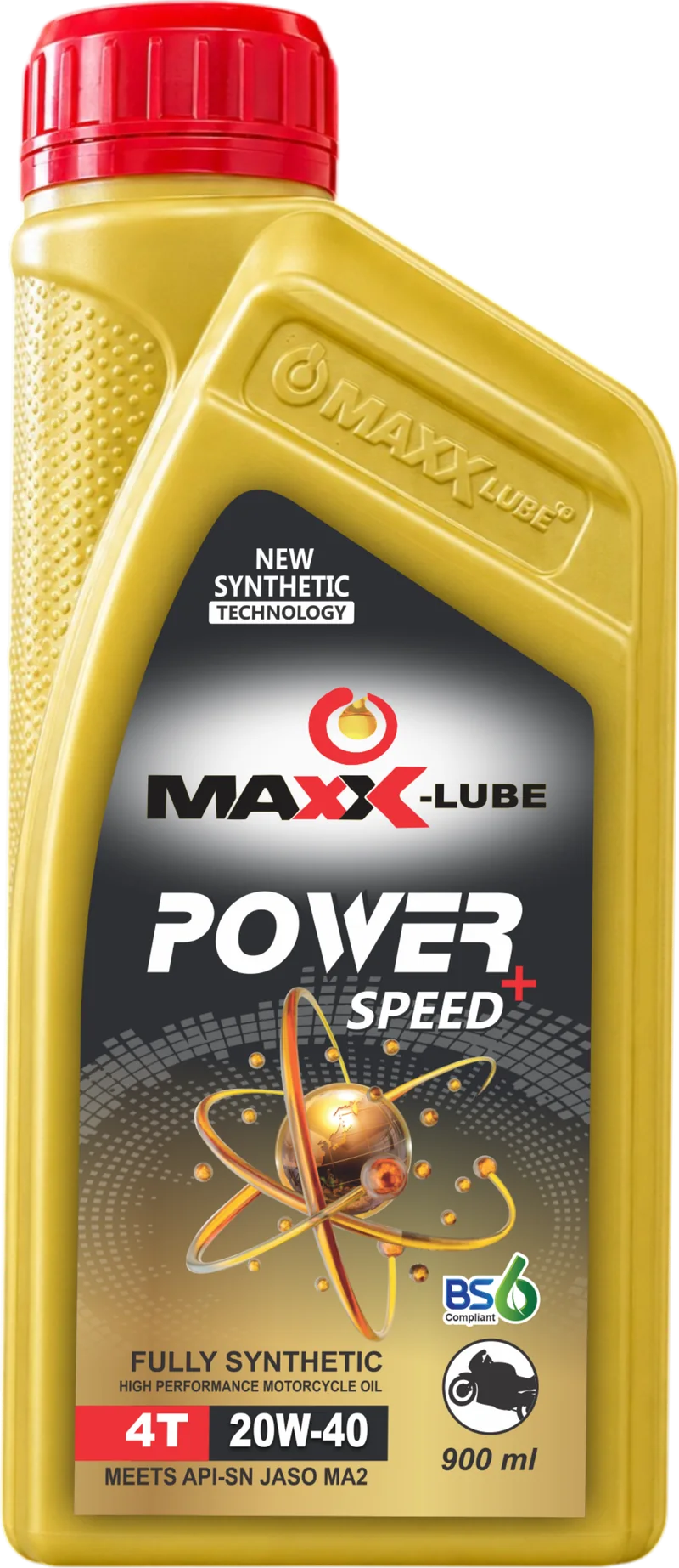 MAXX-LUBE POWER SPEED+ 20W-40 fully synthetic engine oil, 900ml gold bottle